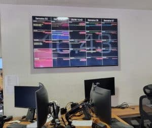 Photo d'un écran géant pour le planning d'entreprise via affichage dynamique.