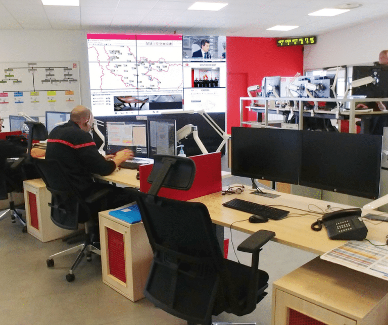 Photo d'une installation TVTools pour le centre pompier de moselle.