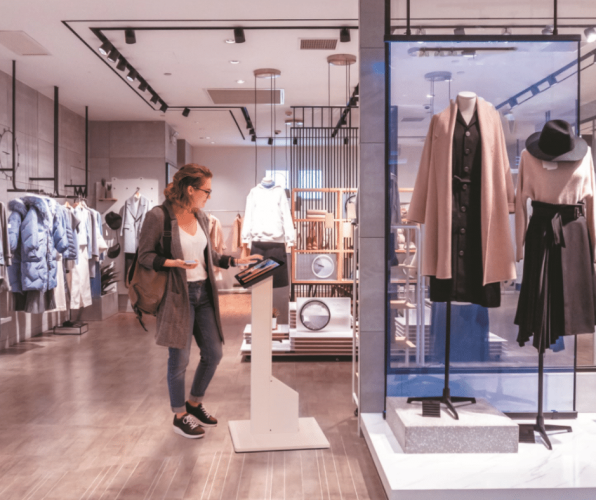 Affichage interactif commerce
